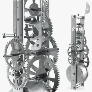 3D Silver Clockwork Gear