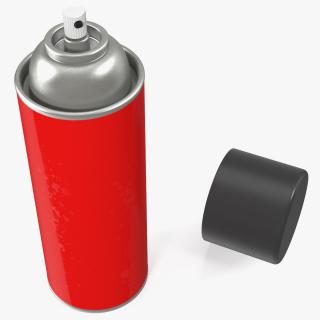 3D model Red Recycling Aerosol Can