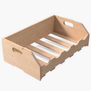 Beech Wood Bottle Rack 3D