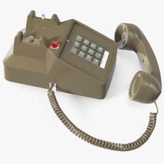 3D Vintage Telephone Off Hook