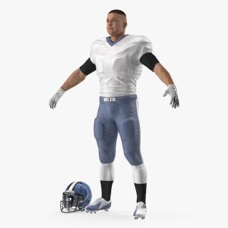 3D American Football Player Fur model