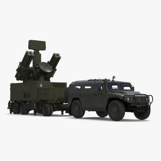 3D model Military Truck with Missile System Crotale NG