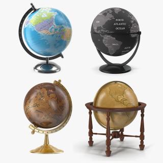 3D World Globes with Stand Collection 2