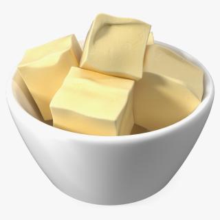 3D Butter Pieces in Bowl