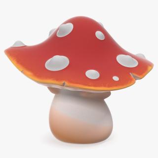 Cartoon Amanita Mushroom 3D model