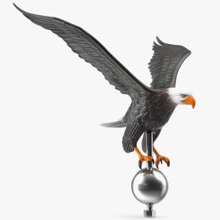 3D Flying Eagle Flagpole Topper model