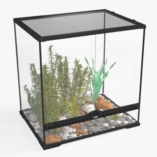 Big Terrarium with Tropic Plants 3D