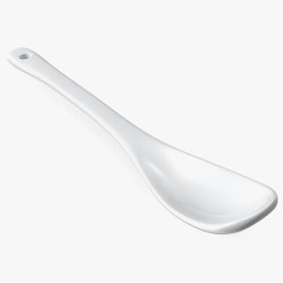 3D Spoon Porcelain White