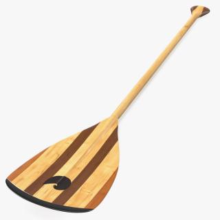 Wood Canoe Paddle 3D