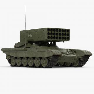 Russian Multiple Rocket Launcher TOS-1A 3D model