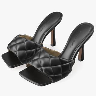 3D Bottega Veneta Sandals Black model