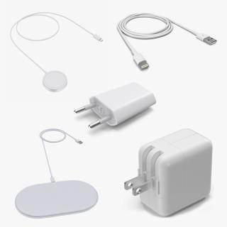 Apple Chargers Collection 2 3D