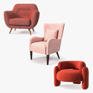 Armchairs Collection 9 3D