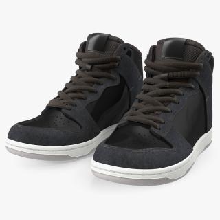 3D model Black Skateboarding Shoes