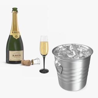 Champagne Accessories Collection 3D