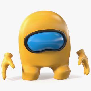 Among Us Sad Character Yellow 3D model