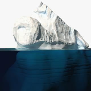 3D Iceberg Above and Underwater model