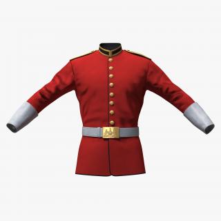 3D British Cavalry Life Guard Jacket model