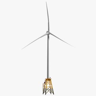 3D model GE Haliade-X Offshore Wind Turbine with Base Frame