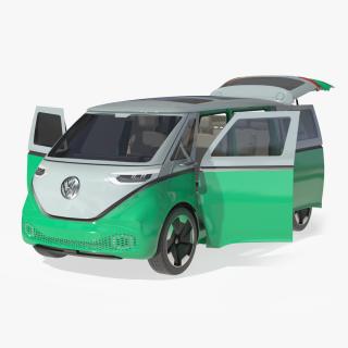 3D Volkswagen Electric ID Buzz Rigged for Cinema 4D model