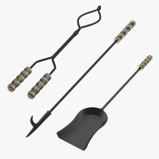 3D Fireplace Tools Collection