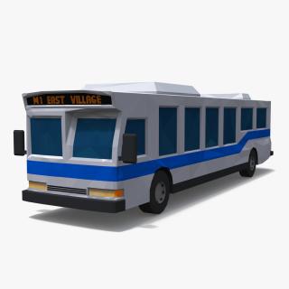 Low Poly Stylized Model Bus 3D