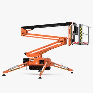 Tracked Boom Lift Rigged 3D model