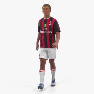 3D model Soccer or Football Player Milan Rigged 2