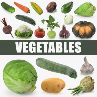 3D Vegetables 3D Models Collection