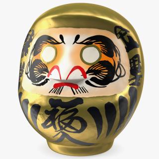 3D model Japanese Daruma Doll Gold