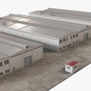 Large Factory Building 3D