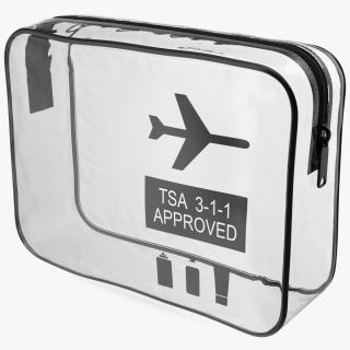 3D model Clear Zip Lock Bag Airline Approved