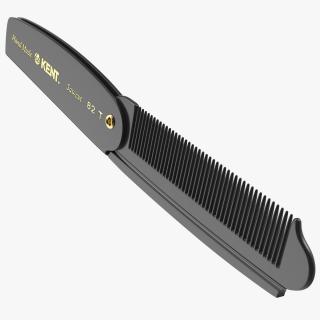 3D model Kent Folding Pocket Comb Black