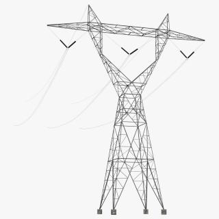 3D 500kV LST Transmission Tower model