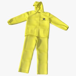 John Deere Safety Rain Suit Yellow 3D model