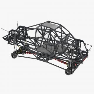 3D Monster Truck Bigfoot Frame and Chasis model