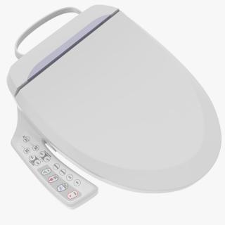 Round Smart Bidet Toilet Seat 3D model