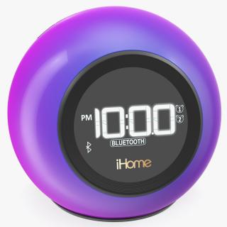 3D model iHome iBT29 Wireless Bluetooth Phaze Clock Radio Purple