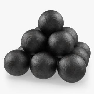 3D model Old Cannonballs