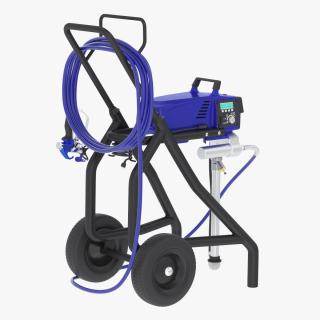 3D model Airless Paint Sprayer with Hose and Spray Gun