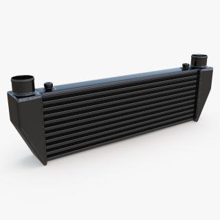 3D model Black Car Intercooler Up Side Pipes