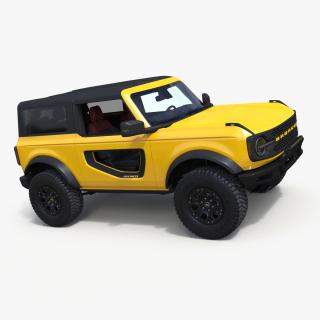 3D Ford Bronco Two Door Yellow 4X4