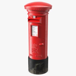 3D model British Red Post Box