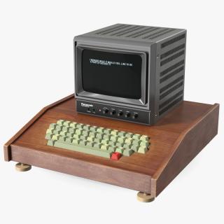 3D Vintage Personal Computer Apple 1 model