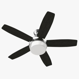 Chromium Five Blades Ceiling Fan 3D