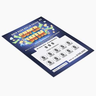 Super Win Scratch Lottery Ticket 3D