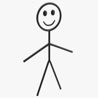 Stickman Black 3D model