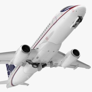 3D Sukhoi Superjet 100 with Saberlets Rigged