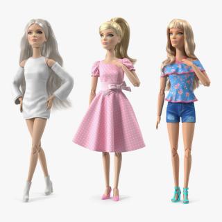 3D model Barbie Dolls Collection 2