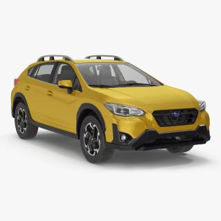 3D 2020 Subaru XV Hybrid Crossover Yellow model